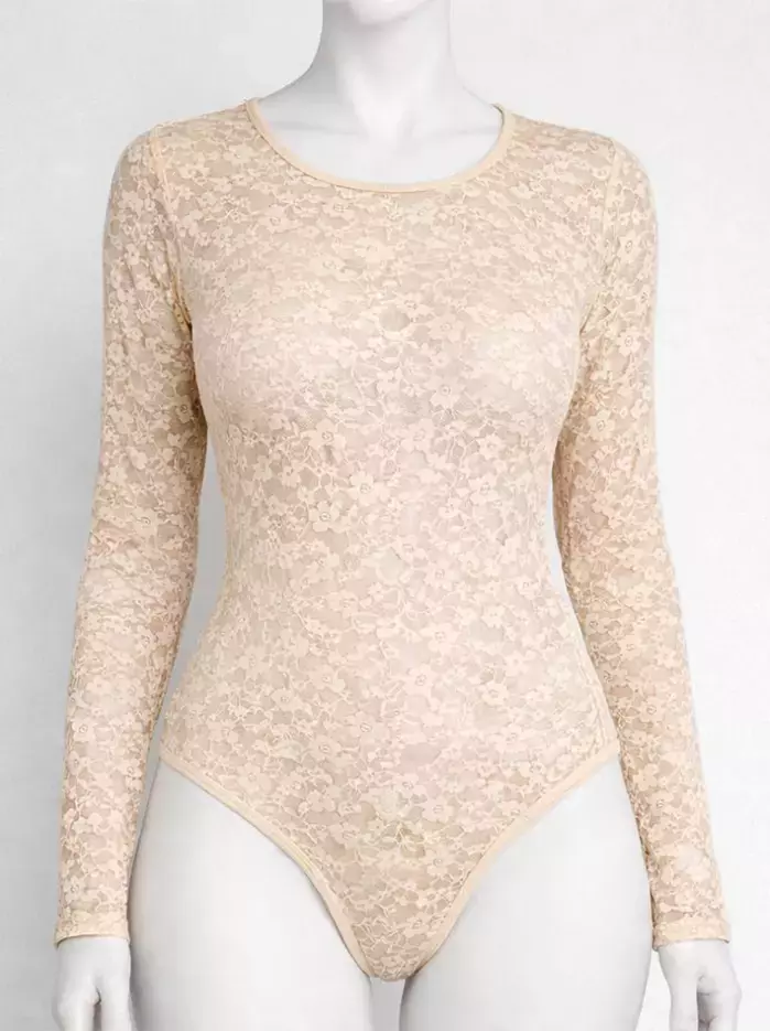 بادی زنانه تمام گیپور آستین بلند  ویدا (Vida)