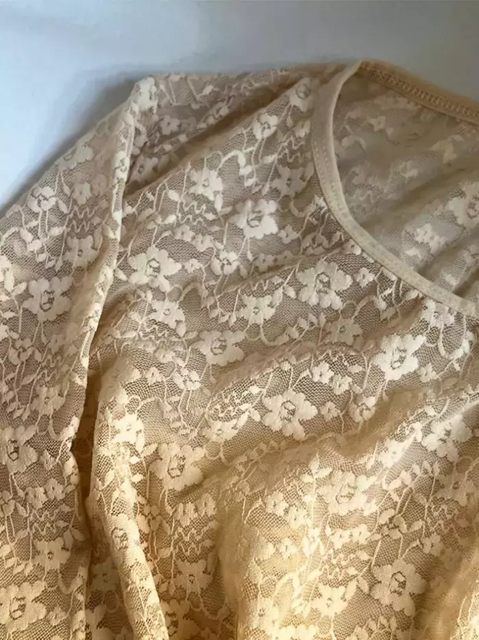 بادی زنانه تمام گیپور آستین بلند  ویدا (Vida)