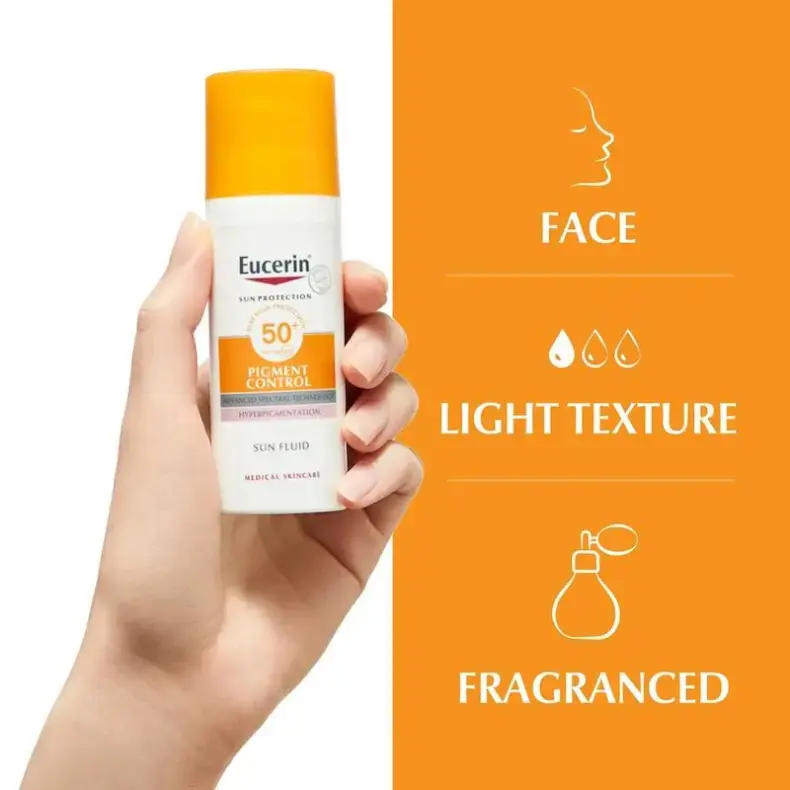 ضد افتاب اوسرین مدل پیگمنت کنترل ژل کرم مناسب انواع پوست و مستعد لک (Eucerin)