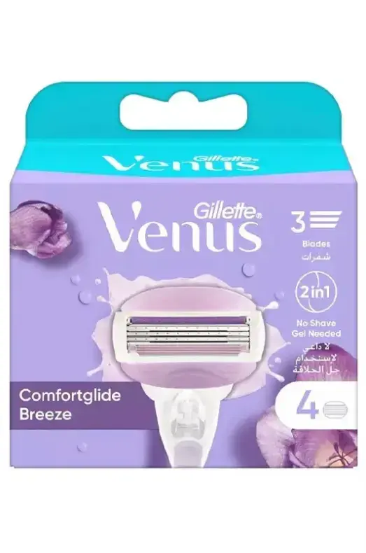 تیغ یدک ونوس بریز ژیلت مدل ComfortGlide Breeze بسته 4 عددی