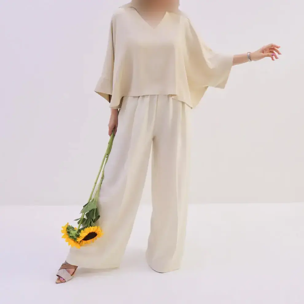 شومیز زنانه آستین کیمونو لینن بیانکا (Bianca) سین استایل
