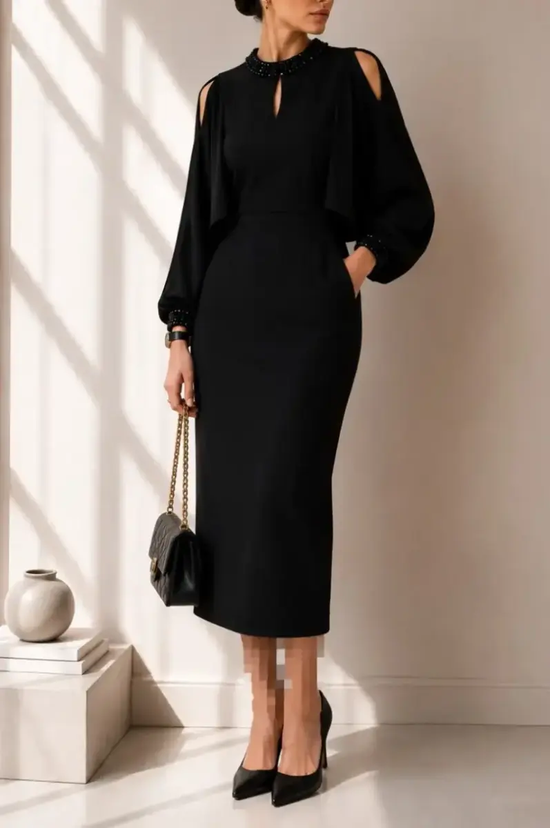 پیراهن زنانه مجلسی جواهردوزی شده سارن (Saren) 4060