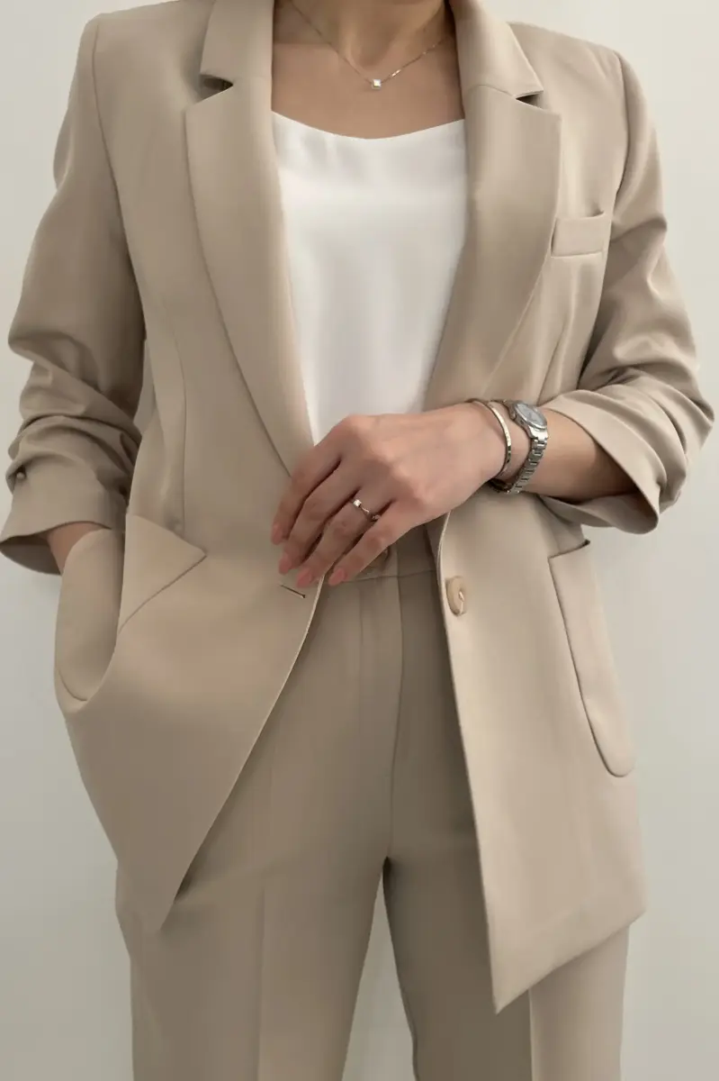 کت و شلوار زنانه کرپ کلودیا (Claudia) کد 5252 (طرح قدیم)