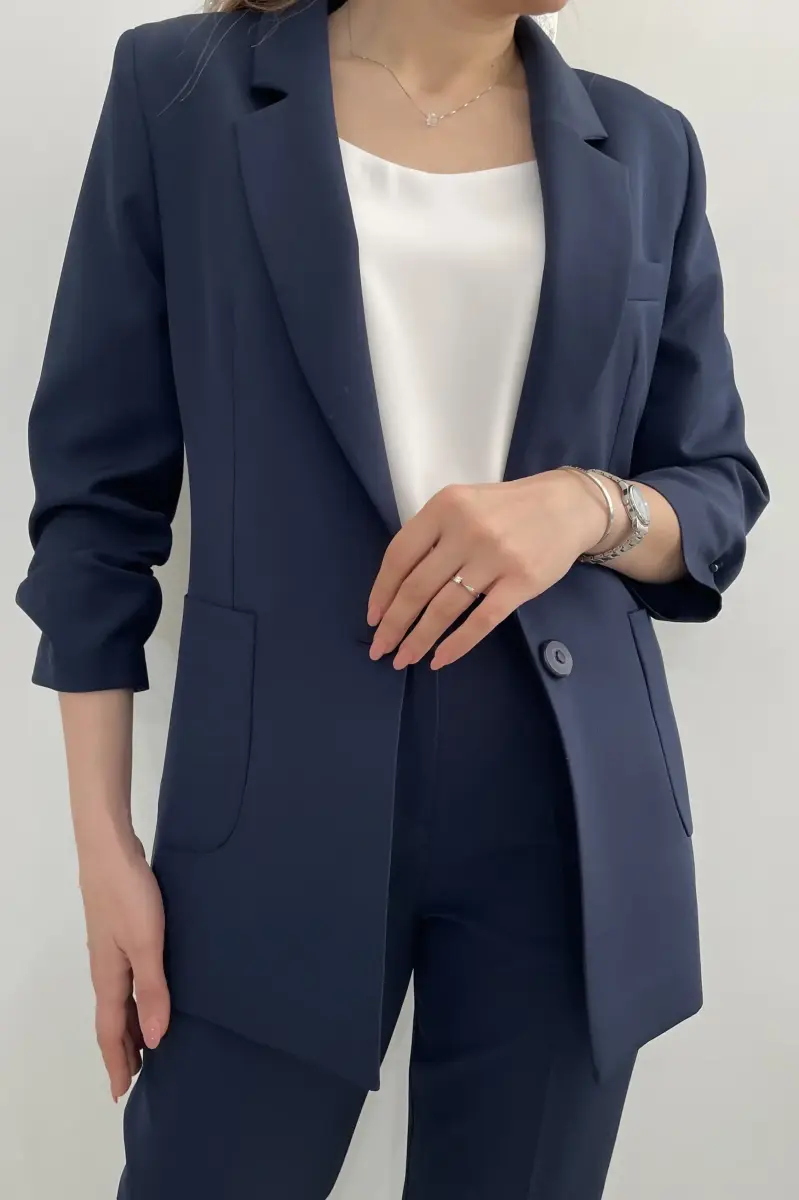 کت و شلوار زنانه کرپ کلودیا (Claudia) کد 5252 (طرح قدیم)