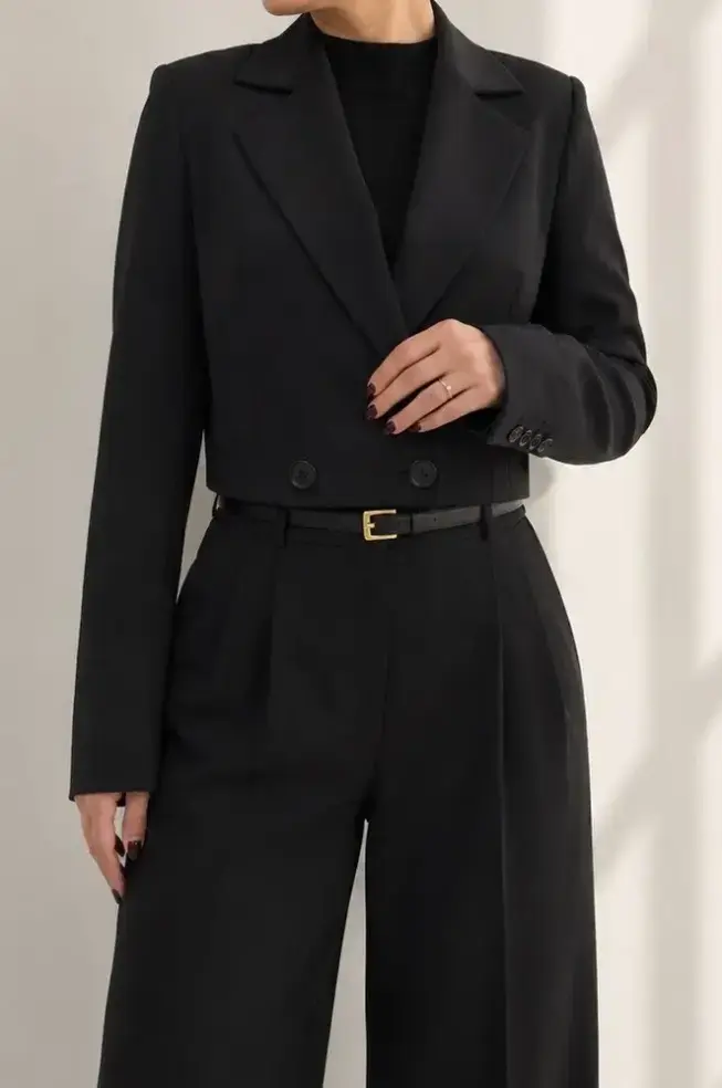 کت کوتاه تک زنانه‌ی کرپ لیون (Leone) کد 5461