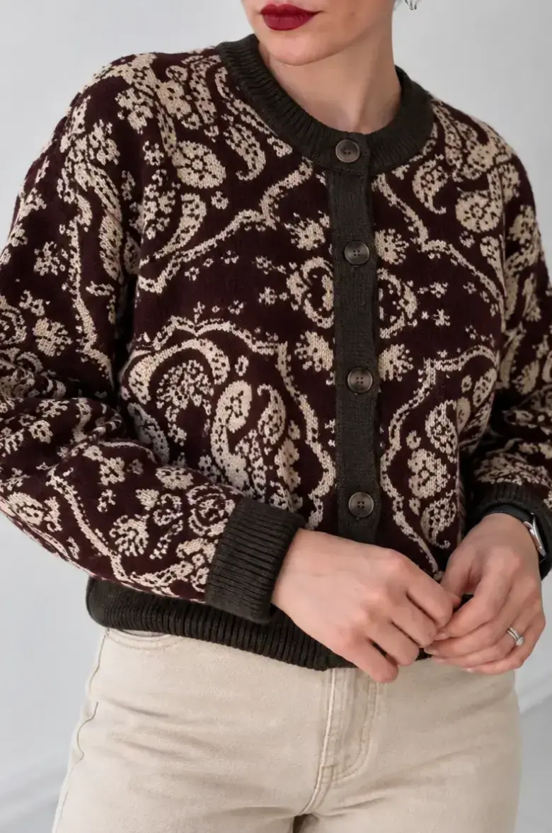 ژاکت بافت زنانه کارمل (Carmel) سین استایل